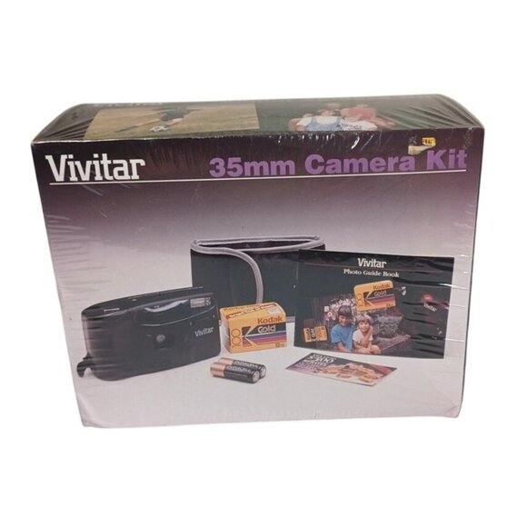 New Vintage 1992 Vivitar EZ 200 Point and Shoot 35mm Film Camera Set EZ200 - Picture 2 of 9